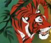 Схема вышивки «Красный тигр»