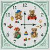 Схема вышивки «Часы с мишками для детской»