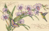 Схема вышивки «Колибри и бабочка на орхидее »