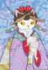 Схема вышивки «Кошка японка»