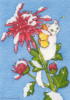 Схема вышивки «Котик  на хризантеме»