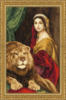 Схема вышивки «Жэнщина и лев»