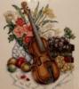 Схема вышивки «Скрипка и фрукты»