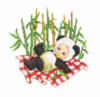 Схема вышивки «Малыши в костюмах- панда»