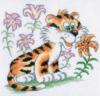Схема вышивки «Тигр среди тигровых лилий»