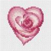 Схема вышивки «Сердце-роза»