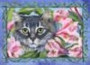 Схема вышивки «Серия "коты и цветы"»