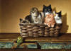 Схема вышивки «Кошки в корзинке»