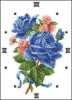 Схема вышивки «Часы с голубыми розами»