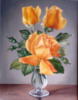 Схема вышивки «Три желтые розы»