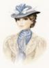 Схема вышивки «Женщина в шляпе»