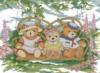 Схема вышивки «Три медведя на качелях»