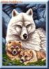 Схема вышивки «Волчья семья »