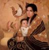 Индейская девушка с ребенком: оригинал