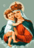 Схема вышивки «Святая дева с младенцем»
