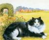 Схема вышивки «Пейзаж с котом»