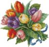 Схема вышивки «Букет разных тюльпанов»