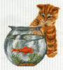 Котенок и рыбка: оригинал
