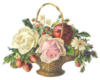 Схема вышивки «Корзина с розами и клубникой»