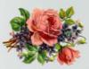 Схема вышивки «Розы и фиалки»