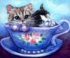Схема вышивки «Чай с котятами»