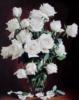 Схема вышивки «Белые розы в вазе»