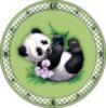 Схема вышивки «Часы-панда»
