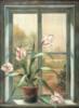 Схема вышивки «Окно с тюльпанами »