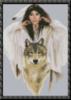 Схема вышивки «Девушка и волк»