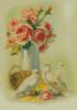 Схема вышивки «Букет роз и голуби»