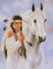 Индейская девушка и белый конь: оригинал