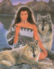 Индейская девушка и волки: оригинал