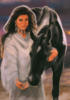 Индейская девушка и лошадь: оригинал
