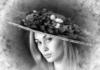 Схема вышивки «Портрет девушки в шляпе»