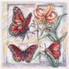 Схема вышивки «Бабочки и лилия»