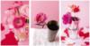Схема вышивки «Cheerful Pink Triptych»