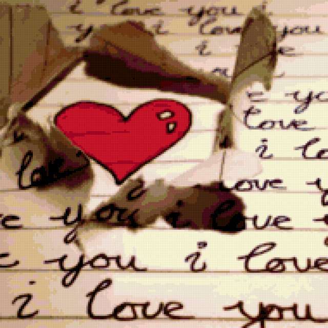 I love you схема 369