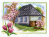 Схема вышивки «Дом в деревне.Весна»