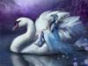 Схема вышивки «Лебедь + ангел»