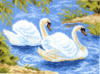 Схема вышивки «Лебеди на пруду»