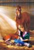 Схема вышивки «Девушка с лошадьми»