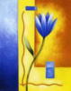 Схема вышивки «Blue Flower on Yellow»