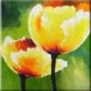 Схема вышивки «Bright Tulips - Diptych Left»