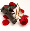 Схема вышивки «Роза и пистолет»