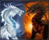 Схема вышивки «Ледяной и огненый дракон»
