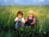 Схема вышивки «Дети в траве»