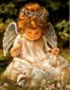 Схема вышивки «Маленький ангелочек с кроликом»