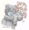 Схема вышивки «Мишка Тедди и цветы»