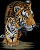 Схема вышивки «Тигриная семья»