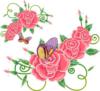 Схема вышивки «Орнамент для скатерти. Розы»